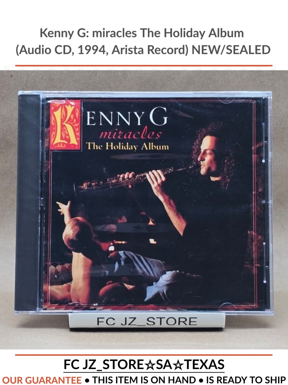 Kenny G: miracles The Holiday Album (Audio CD, 1994, Arista Record) NEW/SEALED